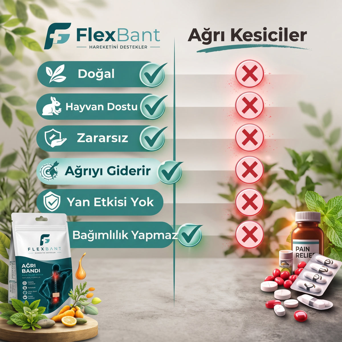 FlexBant Doğal Ağrı Bandı